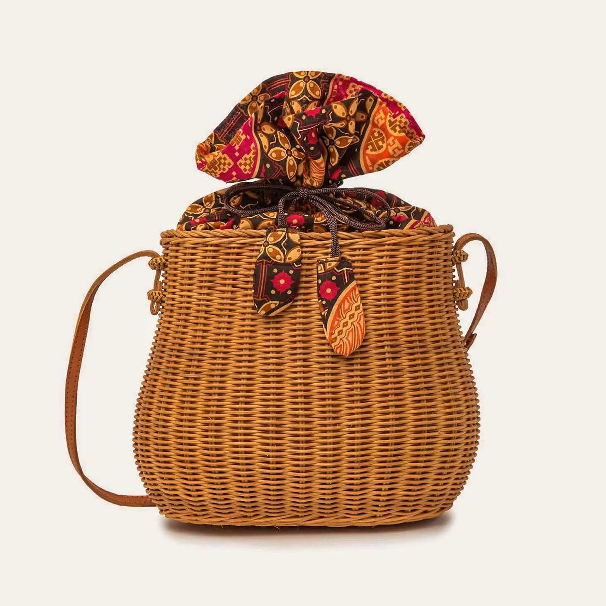 Rattan Picnic Bag | Handmade in Bali Pink Haley