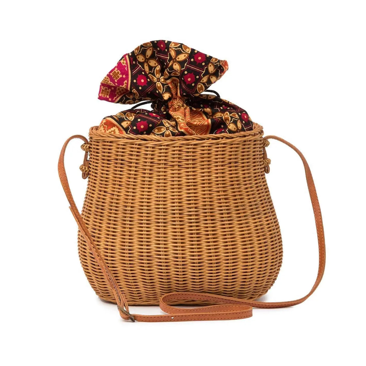 Rattan Picnic Bag | Handmade in Bali Pink Haley