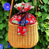 Rattan Picnic Bag | Handmade in Bali Pink Haley