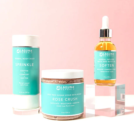 Rose Crushin' It Set | Organic Bath & Body Gift Set Laguna Herbals