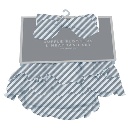 Baby Ruffle Bloomers & Headband Set | Finley Stripe -0