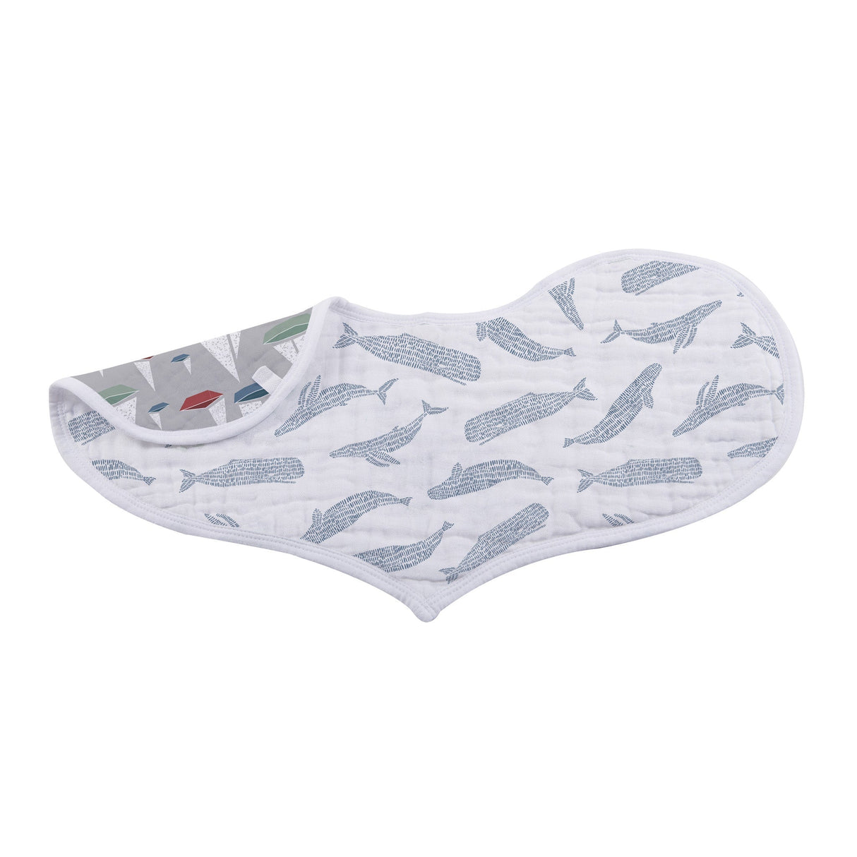 Ocean Tides Bamboo Burp Cloth/Heart Bib 2PK-3