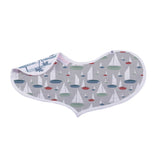 Ocean Tides Bamboo Burp Cloth/Heart Bib 2PK-1