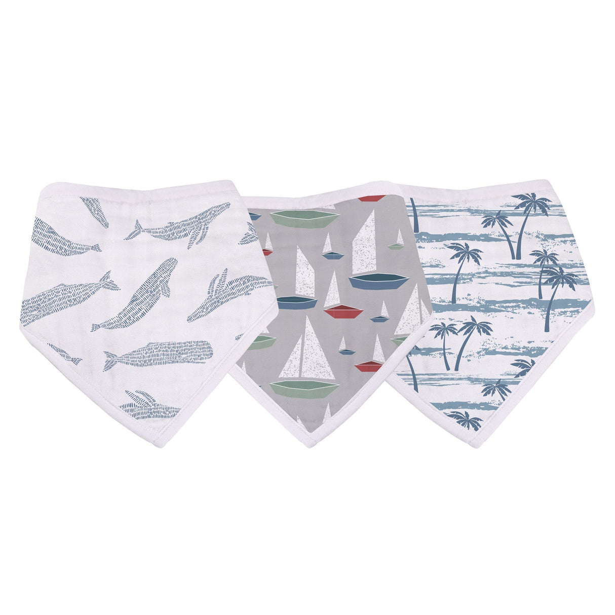 Ocean Tides Bamboo Bandana Bibs 3PK-1