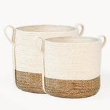 Savar Basket with Handles | Raw Jute & Seagrass KORISSA