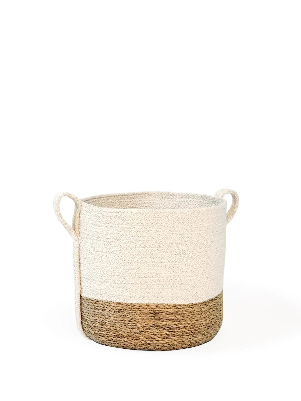 Savar Basket with Handles | Raw Jute & Seagrass KORISSA