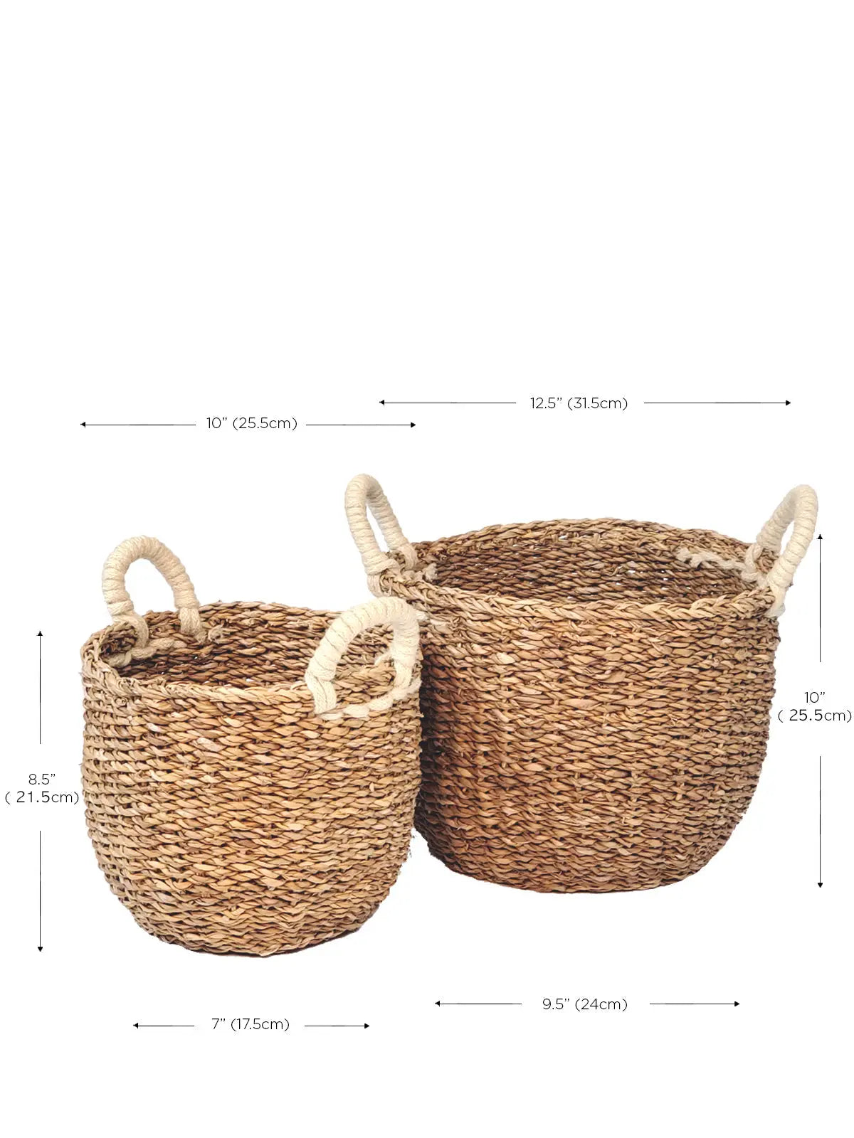 Savar Basket with White Handle KORISSA