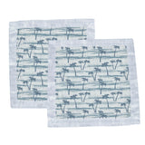 Security Blanket 2PK | Bamboo Fabric - Ocean Palm Trees Newcastle Classics