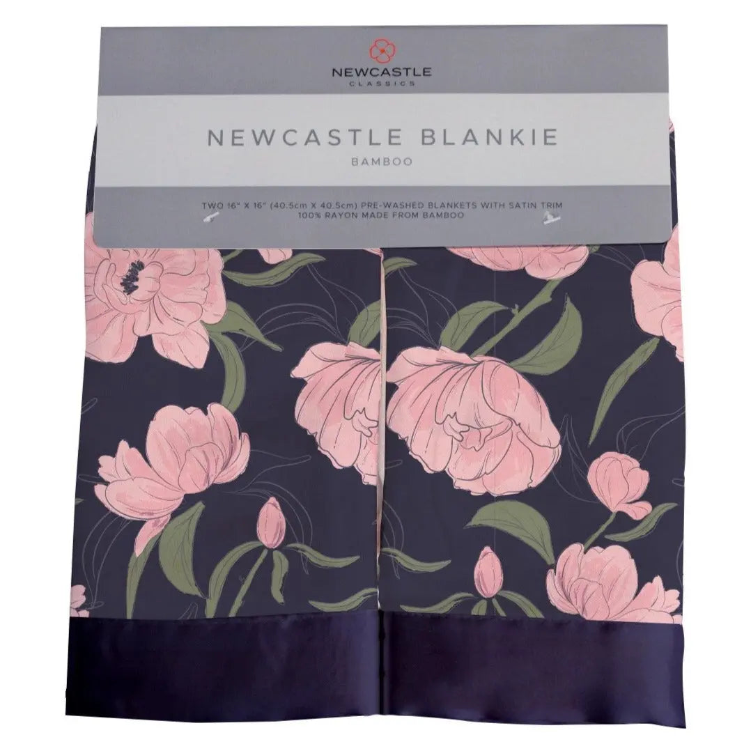 Security Blanket 2PK | Bamboo Fabric - Peonies Newcastle Classics