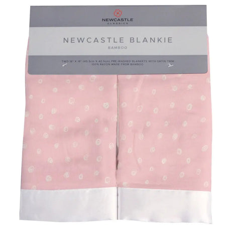 Security Blanket 2PK | Bamboo Fabric - Polka Dot Pink Newcastle Classics