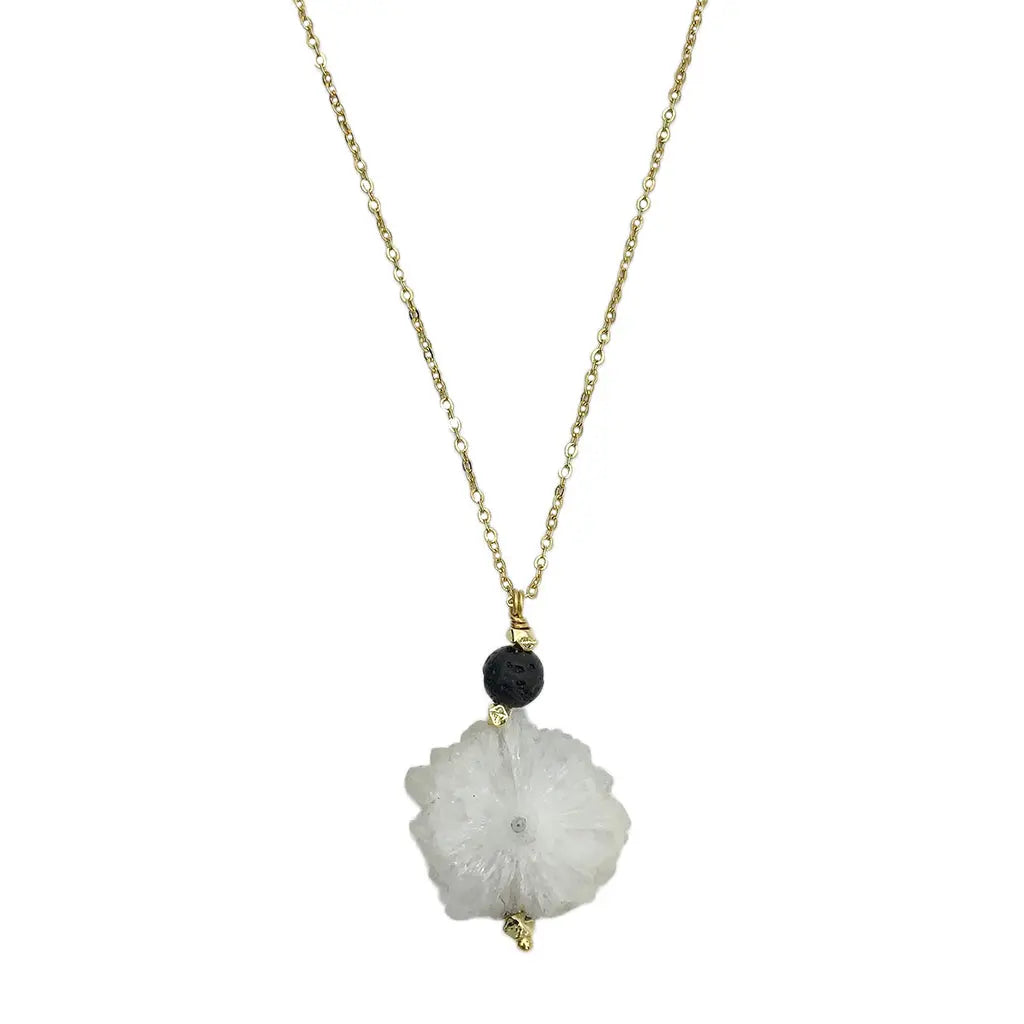 Solar Quartz Lava Necklace TARA Projects