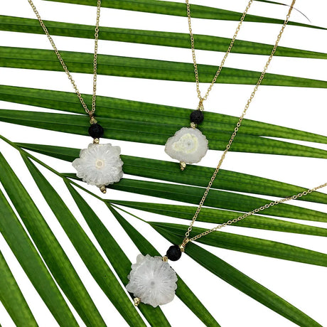 Solar Quartz Lava Necklace TARA Projects