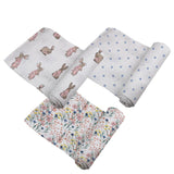 Swaddle 3PK | Bamboo Muslin - Wildflowers Newcastle Classics