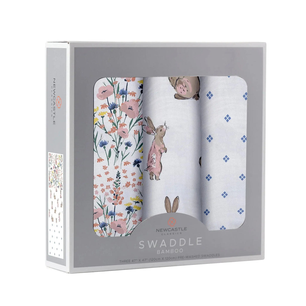 Swaddle 3PK | Bamboo Muslin - Wildflowers Newcastle Classics