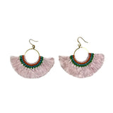 Tassel Fan Earrings Hmong Tribe