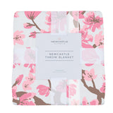 Throw Blanket | Bamboo Muslin - Cherry Blossom Newcastle Classics