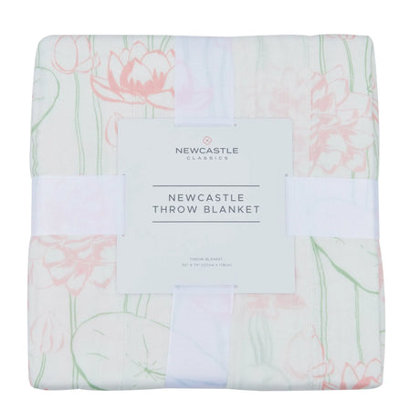 Throw Blanket | Bamboo Muslin - Water Lily Newcastle Classics