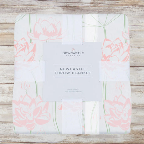 Throw Blanket | Bamboo Muslin - Water Lily Newcastle Classics