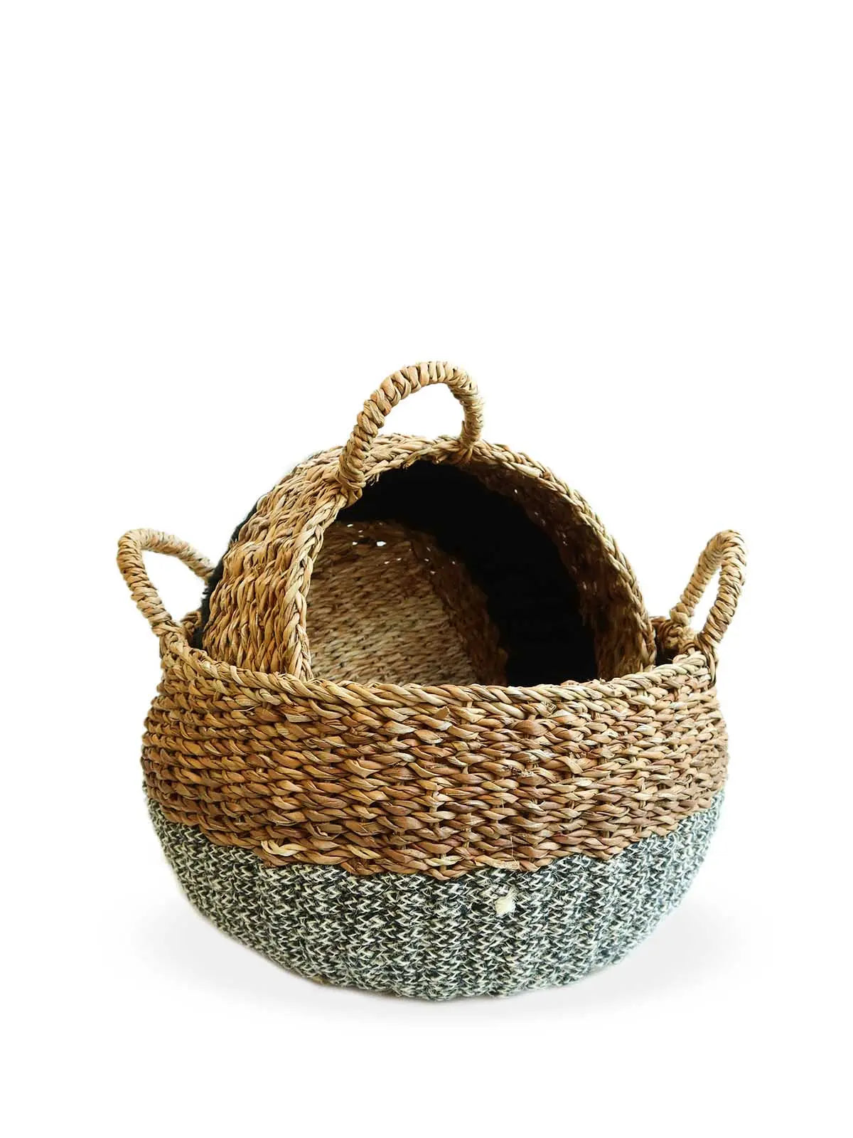 Ula Floor Basket - Black KORISSA