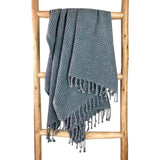 Waffle Weave Turkish Towel | 100% Natural Fibers SLATE + SALT