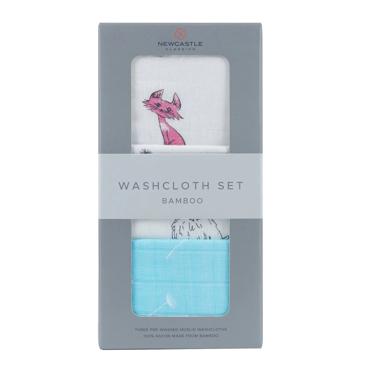 Washcloth 3PK | Bamboo Muslin - Dandelions Newcastle Classics