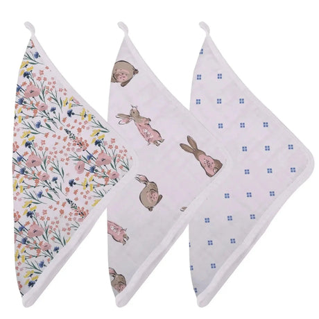 Washcloth Set 3Pk | Bamboo Muslin - Wildflowers Newcastle Classics