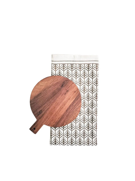 Wooden Round Serving Board Gift Set KORISSA