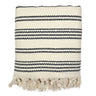 Woven Stripe Turkish Throw | 100% Natural Fibers SLATE + SALT