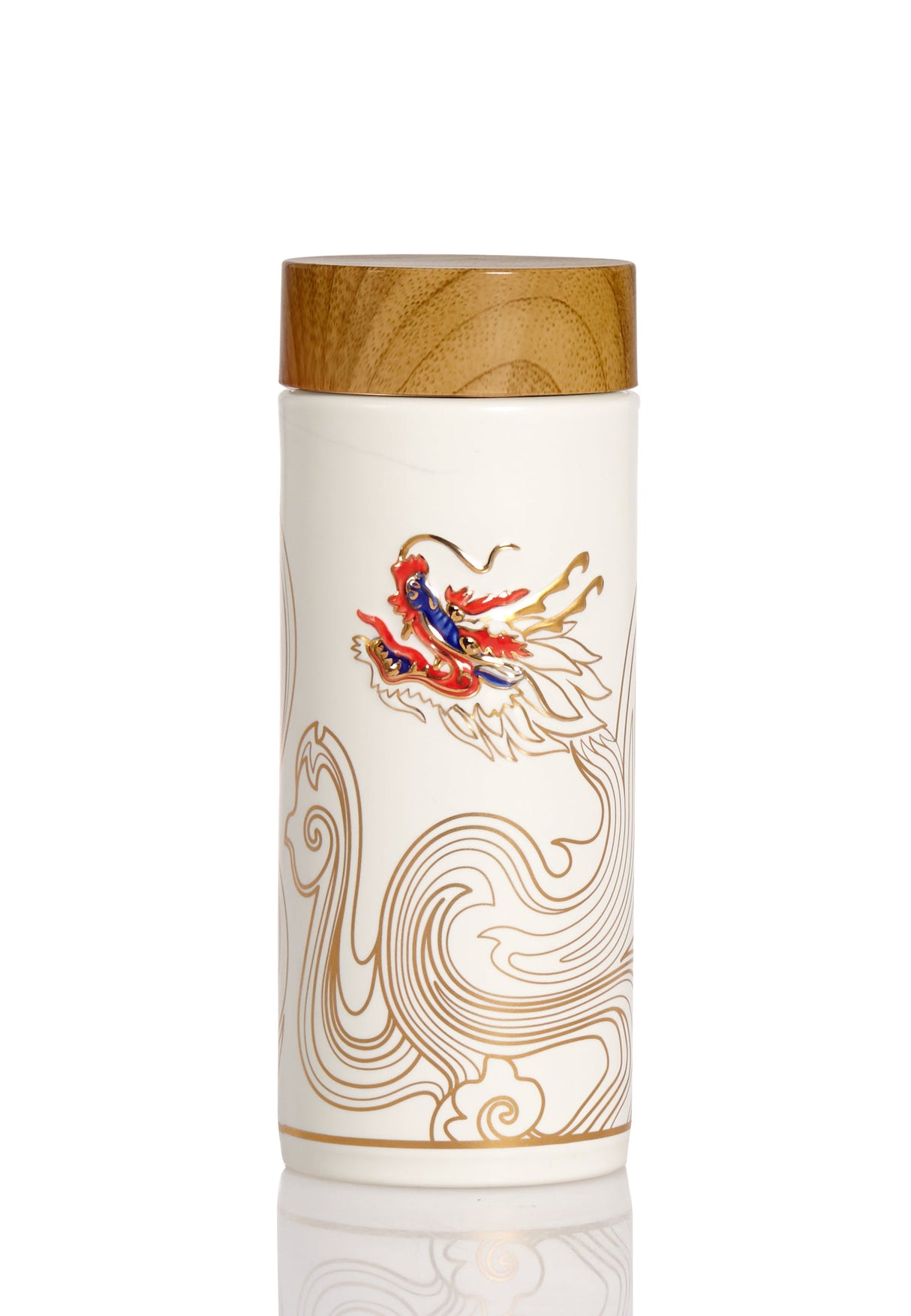 Purifying Water Bottle / Travel Mug (12 oz) | Vibrant Dragoncloud - Ceramic-2