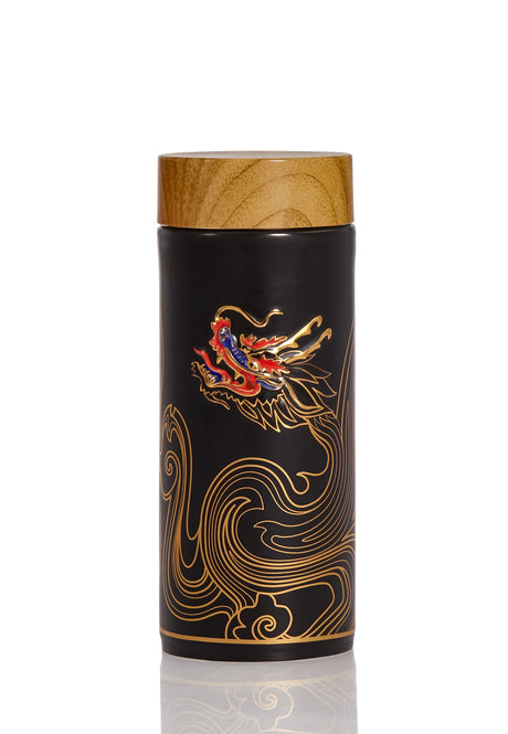 Purifying Water Bottle / Travel Mug (12 oz) | Vibrant Dragoncloud - Ceramic-0