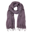 Plum Khmer Silk Scarf-0