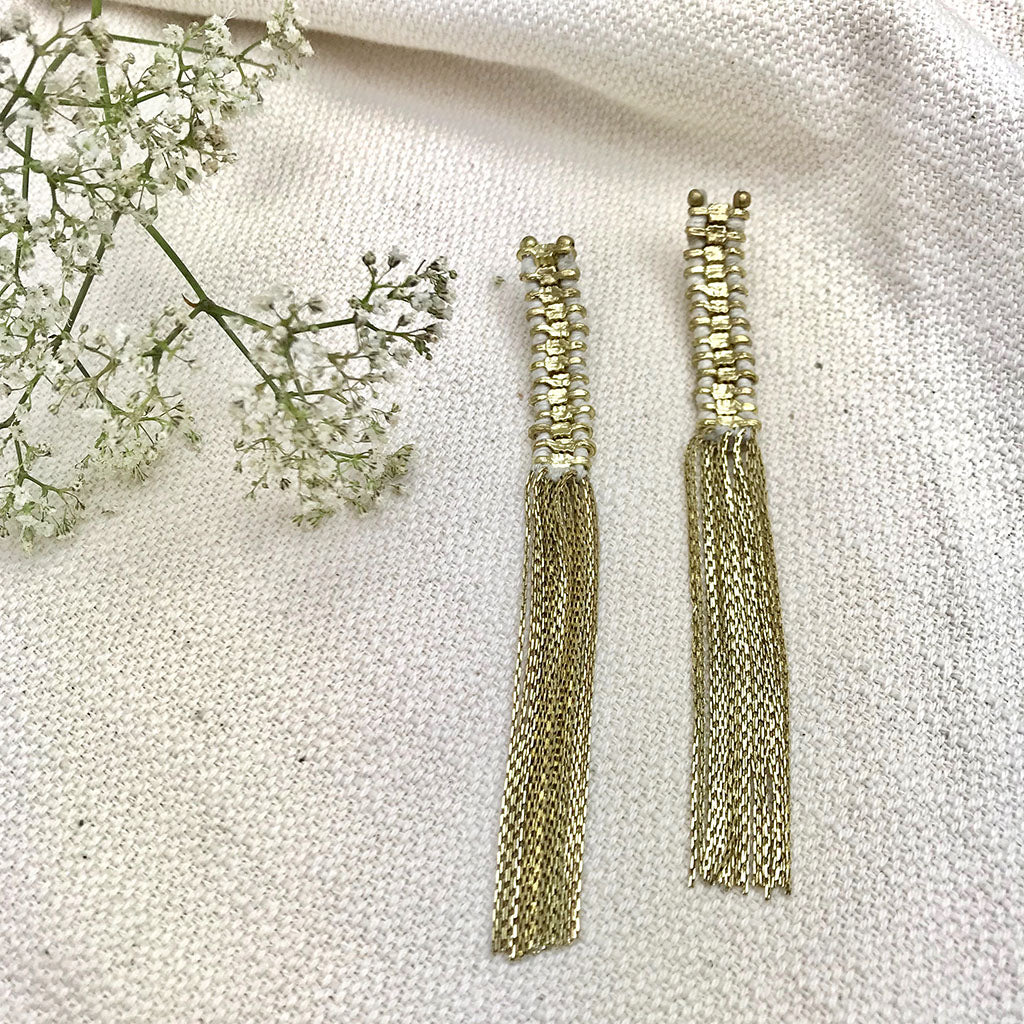 Earrings | Temple Tassel - Handmade-5