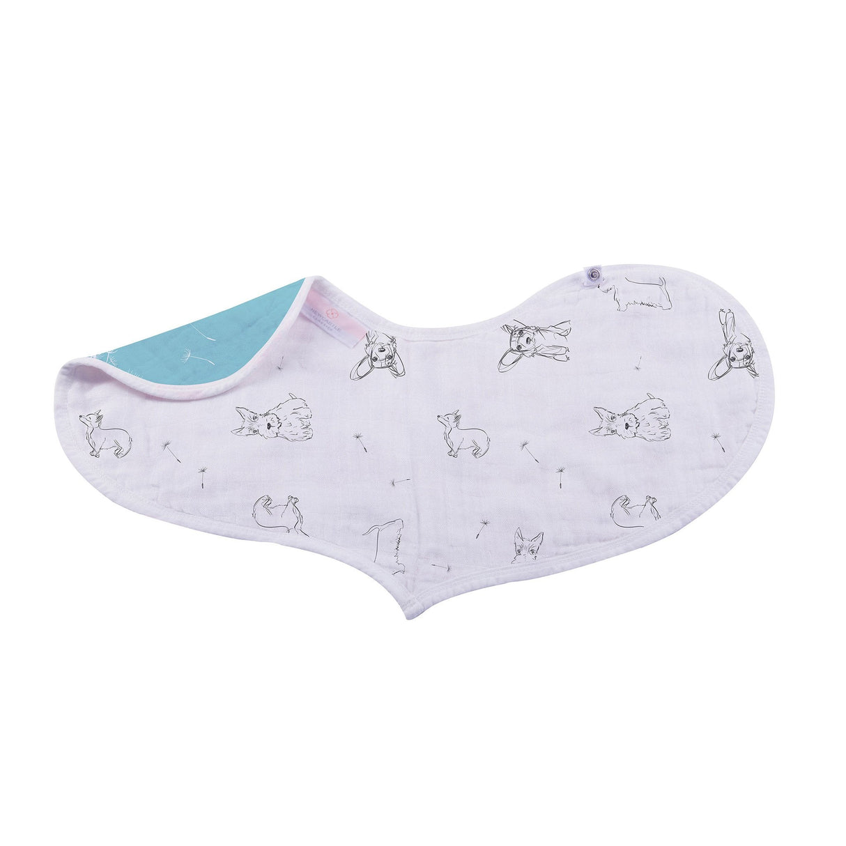 Dandelions Bamboo Heart Bib 2PK-4