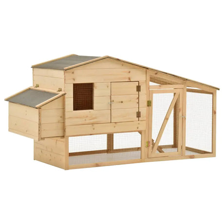 vidaXL Chicken Cage Solid Pine Wood 70.1"x26.4"x36.2" vidaXL