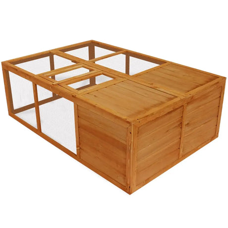 vidaXL Outdoor Foldable Wooden Animal Cage vidaXL