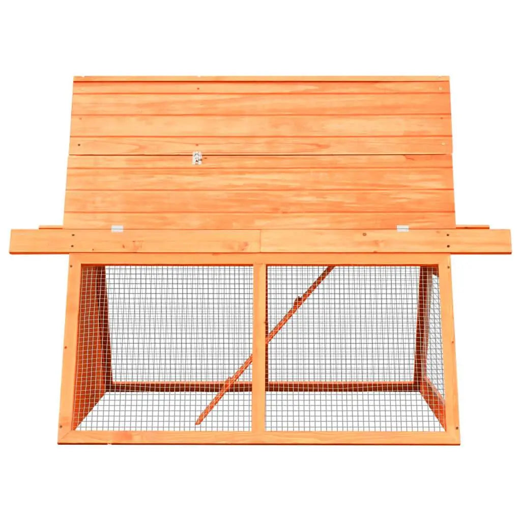 vidaXL Rabbit Hutch Solid Pine & Fir Wood 59.8"x50.4"x42.5" vidaXL