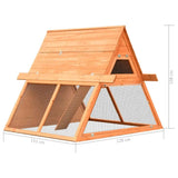 vidaXL Rabbit Hutch Solid Pine & Fir Wood 59.8"x50.4"x42.5" vidaXL