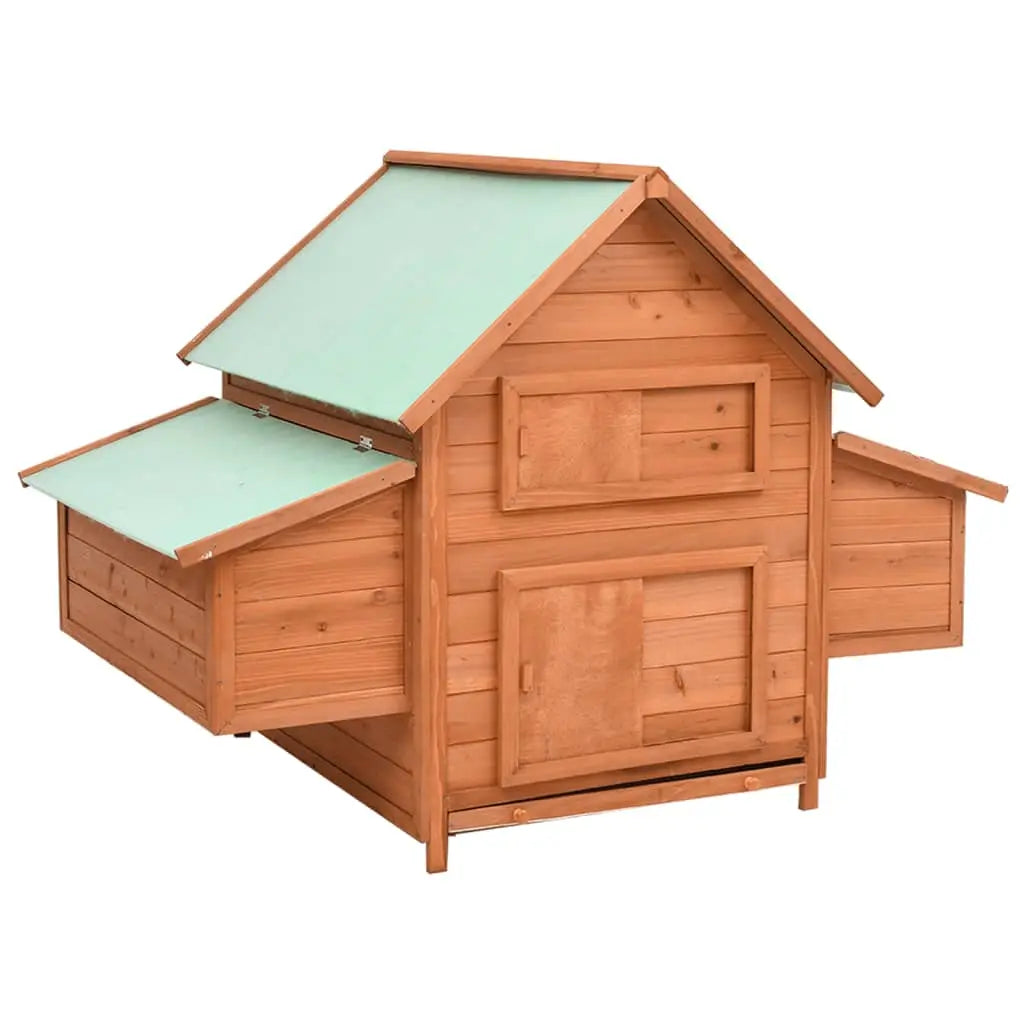 vidaXL Solid Firwood Chicken Coop Wooden Small Animal Cage Hutch Multi Colors vidaXL