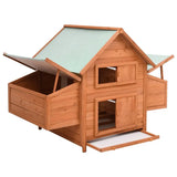 vidaXL Solid Firwood Chicken Coop Wooden Small Animal Cage Hutch Multi Colors vidaXL