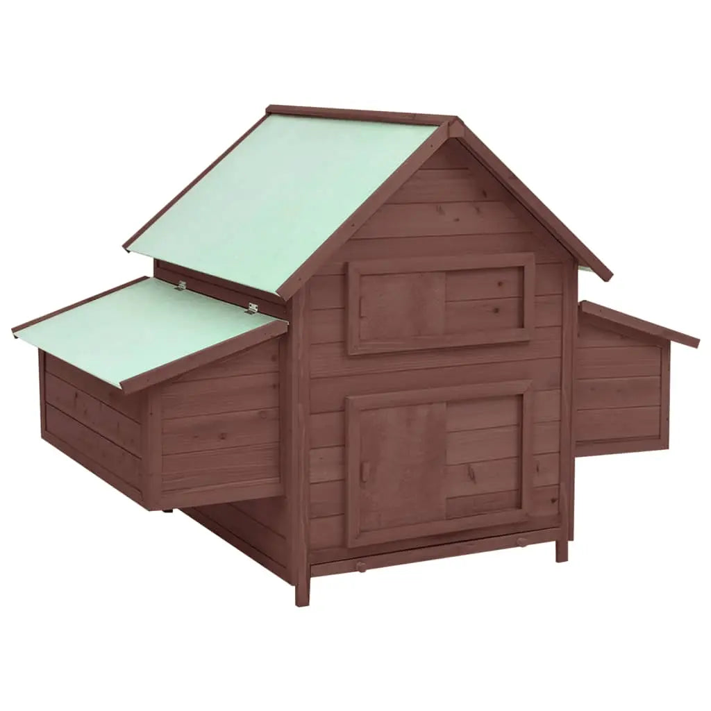 vidaXL Solid Firwood Chicken Coop Wooden Small Animal Cage Hutch Multi Colors vidaXL