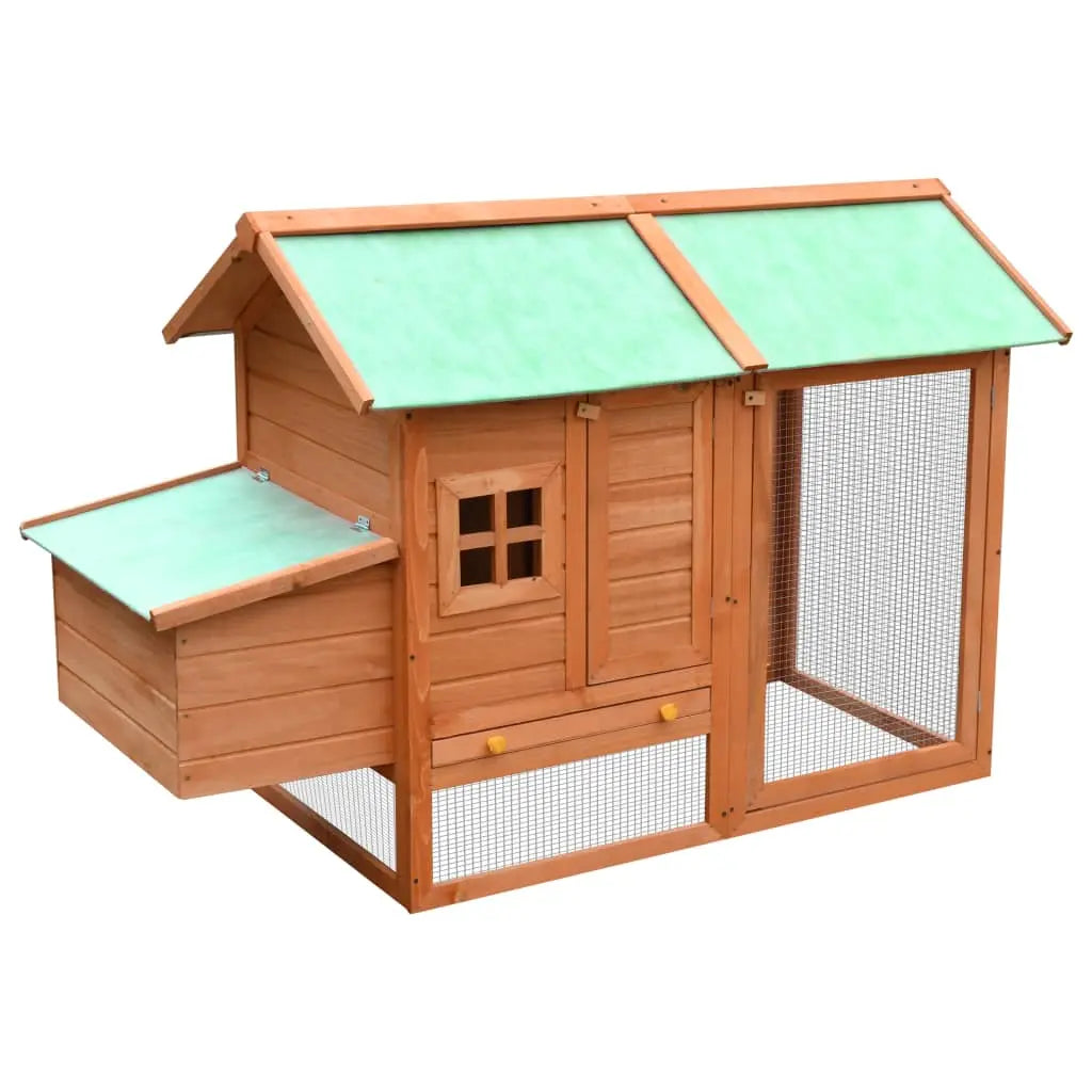 vidaXL Solid Pine & Fir Wood Chicken Cage Wooden Cage Hen House Multi Colors vidaXL