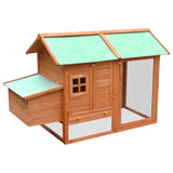 vidaXL Solid Pine & Fir Wood Chicken Cage Wooden Cage Hen House Multi Colors vidaXL