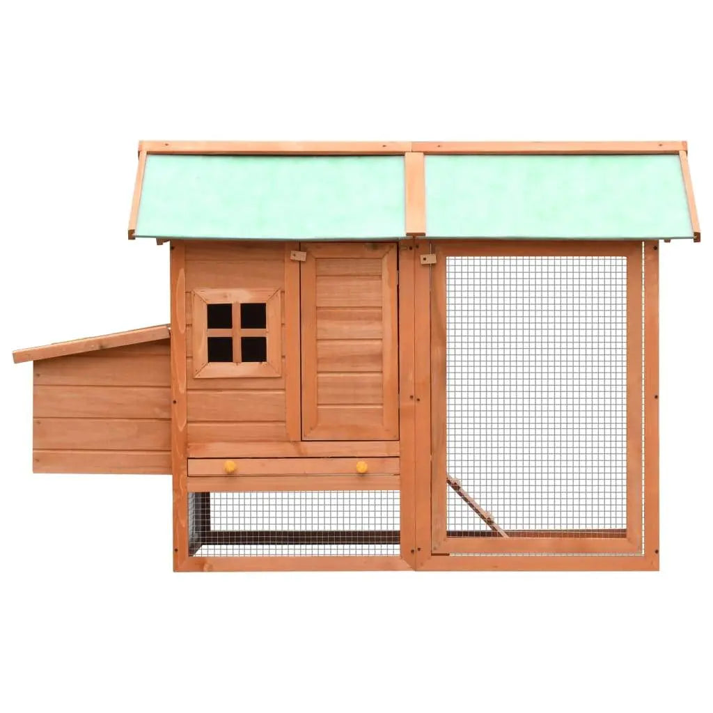 vidaXL Solid Pine & Fir Wood Chicken Cage Wooden Cage Hen House Multi Colors vidaXL