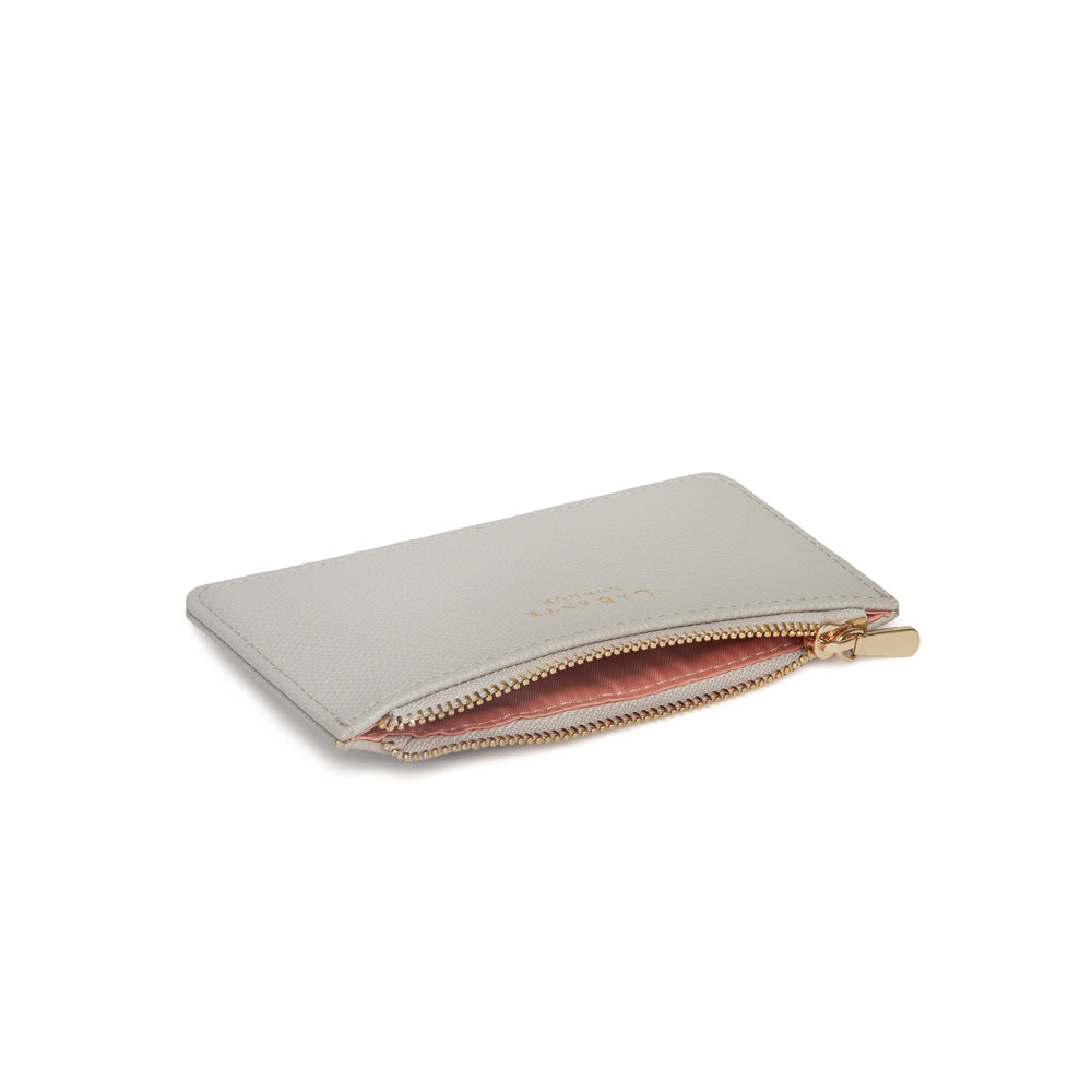 Grey Coin & Card Holder | Vegan Leather-2